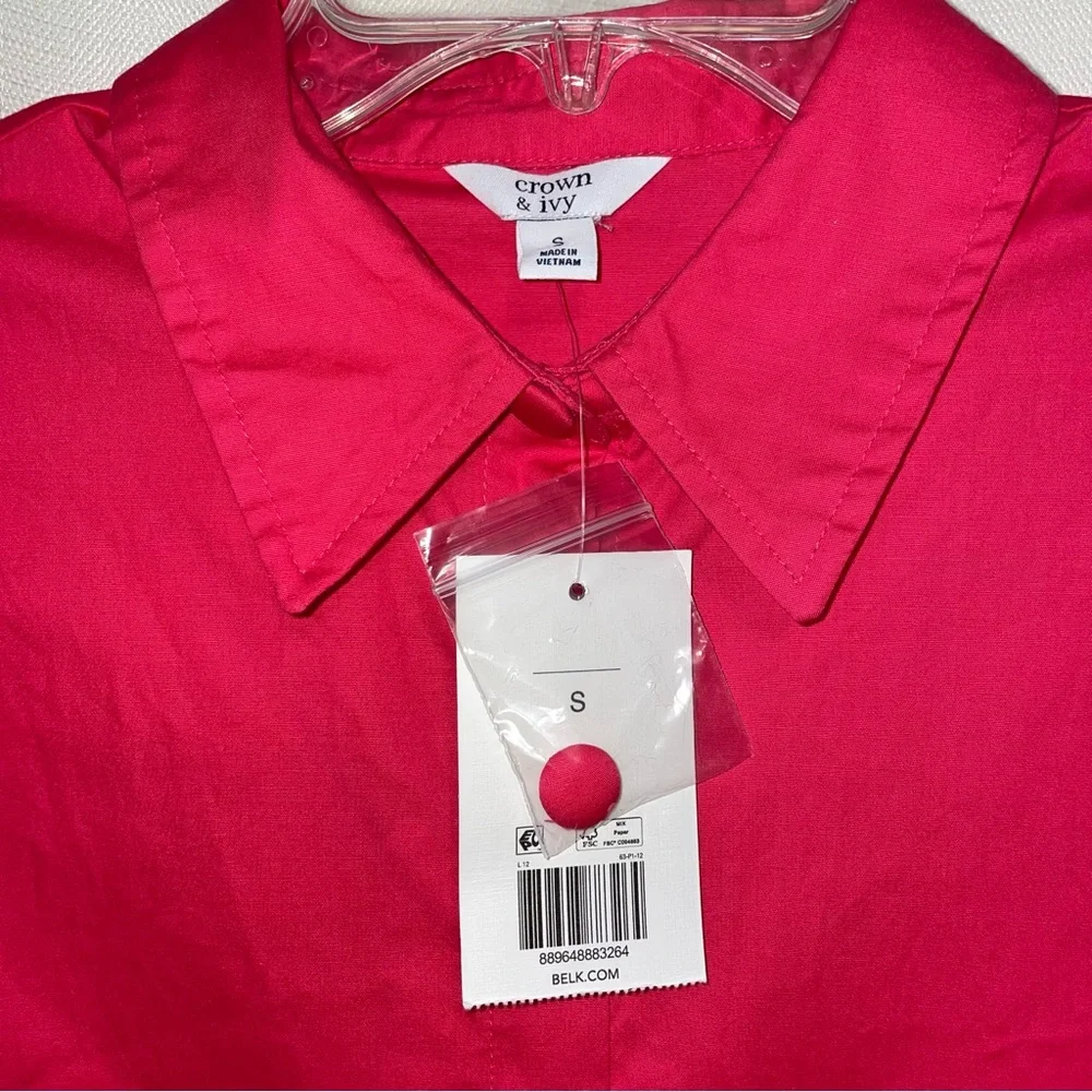 Crown & Ivy Sunset Pink/Hot Honeysuckle Ruffle Sleeve Dress - Picture 3 of 6